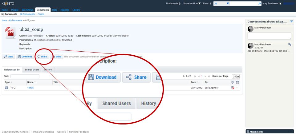 Simple & Secure Sharing of Files and other Content
